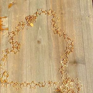 Delicate long necklace with stars